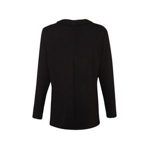 Blusa de Punto con Estampado de Leopardo, Cuello Bordado y Detalle de Botones - Product Image 3