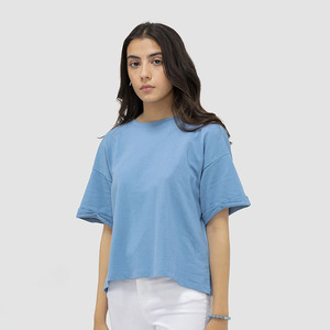 Camisetas de mujer de manga corta de color sólido, camisetas holgadas que absorben el sudor de secado rápido, ropa informal de verano, camisetas para mujer - Product Image 1
