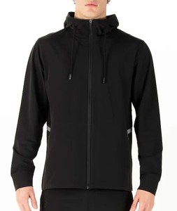 Nouveau design de sweat à capuche à fermeture éclair complète avec deux poches à manches longues couleur noire vêtements d'entraînement esthétique, confort de streetwear au quotidien - Product Image 1