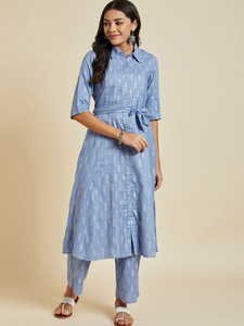 Kurtis Rama de Diseñador de Primera Línea, Más Vendidos, Ropa Casual con Estampado Floral, Tela de Algodón Puro, Manga Corta, Kurta en Línea A con Palazzo a Juego - Product Image 3