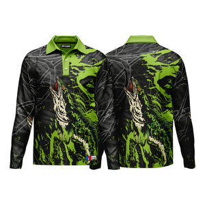 Venta al por mayor diseño personalizado sublimación impresión UPF 50 Plus tamaño pesca Polos manga larga secado rápido Jersey camisetas - Product Image 4