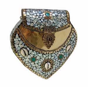 Latest Design Best Selling Metal Trendy Clutch Bag Mosaic <b>Handbag</b> for Women at Wholesale Price From India - Product Image 1