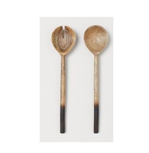 Ensemble cuillère et fourchette à salade en bois d'acacia, nouveau design, fait main, vaisselle, artisanat indien, accessoires de cuisine - Product Image 6