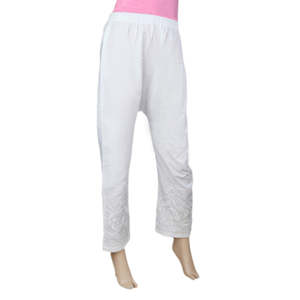 กางเกงผ้าทอสำหรับผู้หญิง - สีขาว - Product Image 1