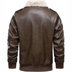 แจ็กเก็ตหนังลำลองสำหรับผู้ชายเสื้อโค้ทหนังแบบกำหนดเองสำหรับฤดูหนาวสินค้าใหม่2025 - Product Image 4