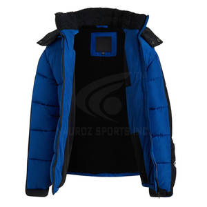 Chaqueta de invierno de diseño único para hombre, impermeable, transpirable, estilo burbuja, cuello con capucha, logotipo frontal para moda callejera lavable - Product Image 3