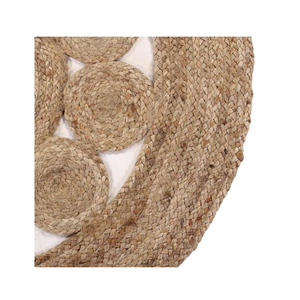 Le tapis fait main de jute indien place le nouveau design floral brun naturel pour l'usage à la maison - Product Image 5