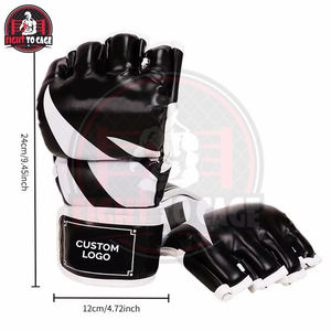 Gants de boxe MMA en cuir microfibre de haute qualité, confortables, de couleur noire et blanche, avec fermeture à crochets et boucles - Product Image 6