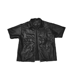 เสื้อเชิ้ตผู้ชายผ้าหนังคุณภาพสูง ปักโลโก้ได้ แขนยาว กระดุมเขาสัตว์ ไซส์ใหญ่ เป็นมิตรกับสิ่งแวดล้อม ระบายอากาศได้ดี แห้งเร็ว สำหรับฤดูหนาว - Product Image 6