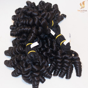 Funmi Hair Best Quality 100% Remy Extensiones de cabello Super Double Drawn Magic Curl Raw Sin procesar Cutícula Alineada Cabello - Product Image 4