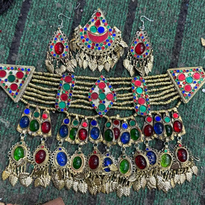 Traditional Style Afghan <b>Necklace</b> Earrings <b>Set</b> Hot Selling New Antique Jewelry Handmade <b>Necklaces</b> Earrings Jewelry <b>Sets</b> - Product Image 1