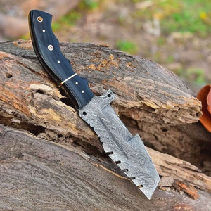 Couteau de survie en acier Damas personnalisé, lame soudée de haute qualité, lame pleine, couteau de bushcraft - Product Image 2