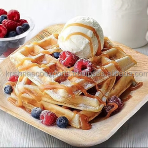 Traiteur Utiliser Areca Feuille de Palmier Assiettes Carrées 10 Pouces Aspect Naturel Traiteur Événements et Buffets Vaisselle Biodégradable Jetable - Product Image 1