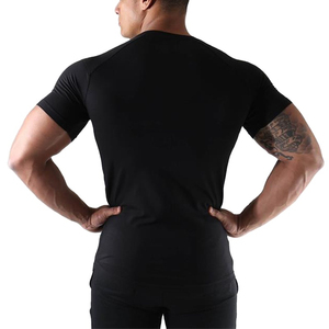 2025 respirant grande taille hommes t-shirt séchage rapide coton Polyester pour salle de sport course sans couture Fitness entraînement essentiels - Product Image 4