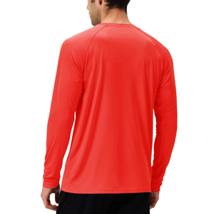 Personalizado al por mayor ropa de fitness Rash Guard hombres transpirable gimnasio manga larga apretado correr Camiseta cuello redondo secado rápido Rash Guards - Product Image 2