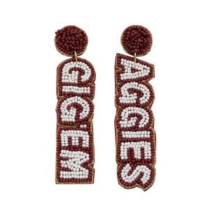 Customizing Premium Handwork Football Beaded Embroidery Game Day <b>Earring</b> <b>Top</b> Exclusive Beautiful & High Quality Choice For Girl - Product Image 3