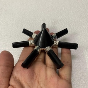 Tourmaline noire naturelle de qualité supérieure en gros, générateur d'énergie à 7 pointes, pierre précieuse, cristal d'amour, outil de Reiki, protection pour la méditation - Product Image 5