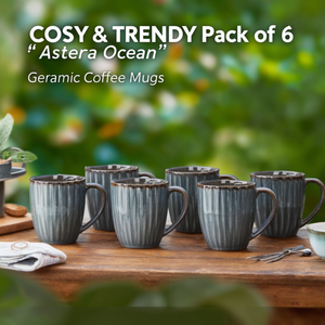 COSY & TRENDY Lot de 6 tasses à café en céramique 'Astera Ocean' - Product Image 3