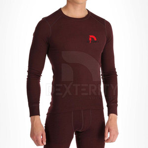 2026 New Arrival Thermal <b>Men's</b> <b>Long</b> <b>Johns</b> Suit Breathable Eco-Friendly Quick Dry Solid Color Crew Neck Winter Warm - Product Image 5