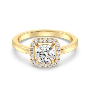 Anillo de compromiso solitario con corte cojín de 1 quilate - Product Image 1