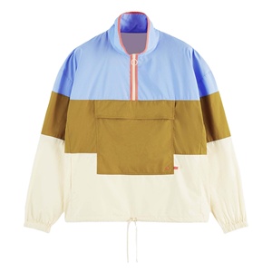 Casual Outdoor Breathable Windbreaker Jacket Color Block Custom Logo Mesh Lining Windbreaker Jacket For Men - Product Image 1