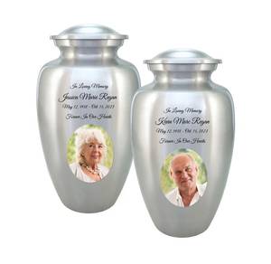 Urne de crémation photo d'amour éternel Urne photo adulte Urne photo à gravure rapide Option couronne d'hommage - Product Image 4
