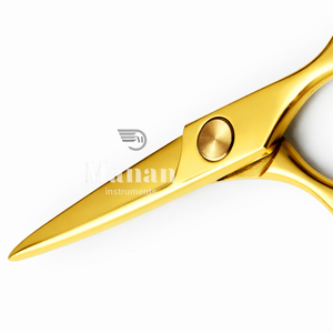 Ciseaux de coiffure professionnels de luxe dorés en acier inoxydable 4Cr13, tranchants, à manche moyen, pour droitiers, pour une coiffure de précision - Product Image 4