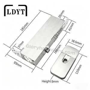 Système de charnières de sol hydrauliques dissimulées série DFG890 UK M+ 150 KG à pivot automatique réglable - Product Image 6