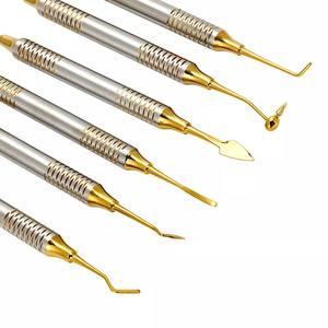 Kit de restauración compuesto recubierto de oro 6 herramientas dentales manuales - Product Image 4