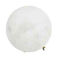 Support à gâteau en métal avec tige de feuille avec dessus en marbre Design élégant inspiré de la nature Parfait pour les mariages, les anniversaires et les événements TOP haut de gamme