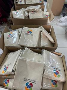 Mochila de lona de algodón reutilizable, respetuosa con el medio ambiente, estilo a la moda, logotipo personalizado con cordón, patrón personalizado para uso de regalo - Product Image 4