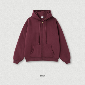 Haut à manches longues à capuche pour homme, en coton pur, décontracté, simple, ample, tendance, automne - Product Image 6