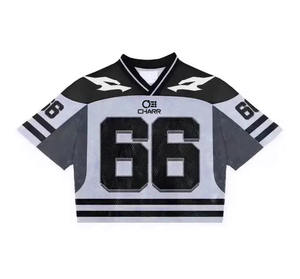 Maillot de football américain à manches courtes respirant de haute qualité personnalisé avec transfert thermique Coupe ample Imprimé Nouveau uniforme pour adultes - Product Image 1