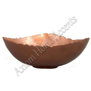 Bol à fruits en cuivre au design moderne et élégant en aluminium poli à la main par Artisan pour la salle à manger à usage commercial Accents jetables pour la maison Axiom - Product Image 4