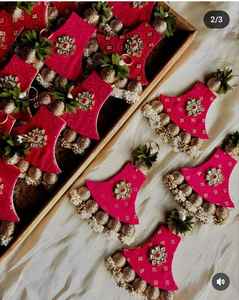 Yellow/Red/Pink Kundan Danglers for Haldi Mehndi Sangeet and Event Night <b>Backdrop</b> Decor,Small Hanging Multipurpose Decoration - Product Image 6