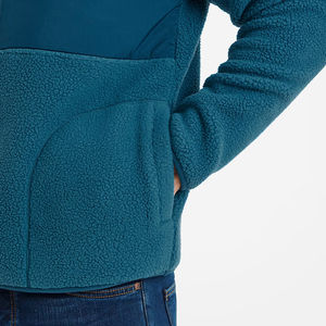 Venta al por mayor de moda de lana con cremallera chaqueta de invierno con estilo Sherpa chaqueta de lana polar de poliéster cremallera logotipo personalizado - Product Image 6