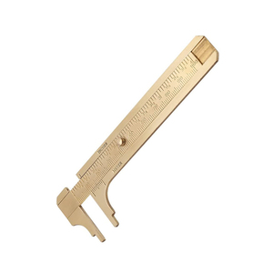 Calibrador Vernier de 100mm, Mini regla de medición de latón de doble escala individual, calibrador de cobre de bolsillo portátil, medidor de medida - Product Image 3
