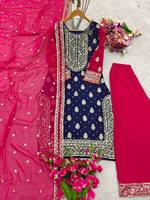 Nouvel ensemble Bollywood Style Fox Top-Plazzo Dupatta entièrement cousu, prêt-à-porter, extensible, infroissable, réversible, séchage rapide, pour toutes les occasions