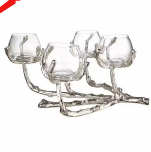 Le plus vendu bougeoir en acier inoxydable en métal fini argenté pour restaurant et bar d'hôtel - Product Image 4