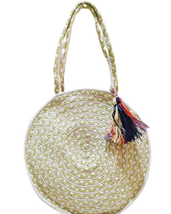 กระเป๋าผ้าปอกระเจาขนาดเล็กสำหรับชายหาดผ้าปอกระเจาด้ามจับยาวผ้าฝ้ายบุผ้าใบสำหรับช้อปปิ้งทางเลือกที่เป็นมิตรต่อสิ่งแวดล้อมระดับพรีเมียม - Product Image 1