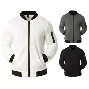 Qualité supérieure Offre Spéciale hommes col montant avant Logo Bomber veste séchage rapide et écologique haute qualité hiver mode - Product Image 2