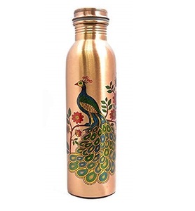 Botella de agua de cobre impresa de alta calidad para gimnasio, Yoga, entrenamiento, uso diario, fiestas, agua hirviendo, aplicable, respetuoso con el medio ambiente - Product Image 4
