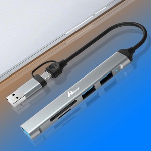 5 EN 1 USB A/TYPE C vers USB2.0 * 2 USB3.0 * 1 TF/SD * 1 Hubs USB HC-77A - Product Image 3