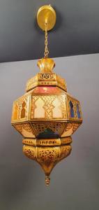 Lanterne décorative en métal doré de luxe, design suspendu, éclairage pour les occasions spéciales, décoration intérieure et affichage festif - Product Image 5