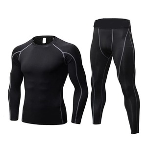 Nouvel ensemble de compression flexible en tissu respirant idéal pour les hommes actifs portent un ensemble de compression parfait pour la compression en gros - Product Image 4