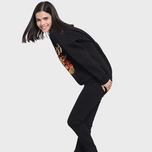 Sweat-shirts oversize pour femmes Pulls en molleton à manches longues Vêtements d'automne et d'hiver avec poche - Product Image 3