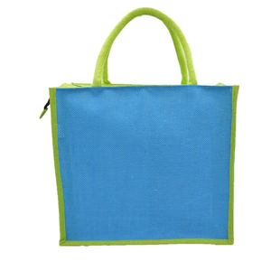 Sac fourre-tout en toile de jute écologique de qualité supérieure, élégant et fantaisie avec poignée rembourrée et fermeture à glissière fabriquée en Inde - Product Image 2