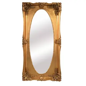 Wonderful Wholesale Cheap Nordic Decorative Large Gold Framed Full Length Floor Stand Dressing Mirror For Hotel Bed/Bathroom use