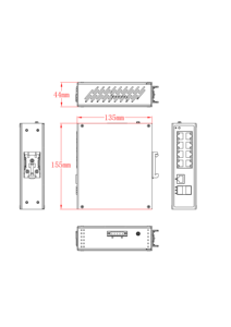 Gigabit <span class=keywords><strong>L2</strong></span> + Quản lý 8 RJ45 và <span class=keywords><strong>2</strong></span> <span class=keywords><strong>SFP</strong></span> cổng công nghiệp Ethernet chuyển đổi hỗ trợ 10-56vdc đầu vào - Product Image 5