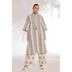 Conjunto de Traje de Mujer de 2 Piezas sin Coser con Estampado Jacquard JT-42014 - Product Image 3